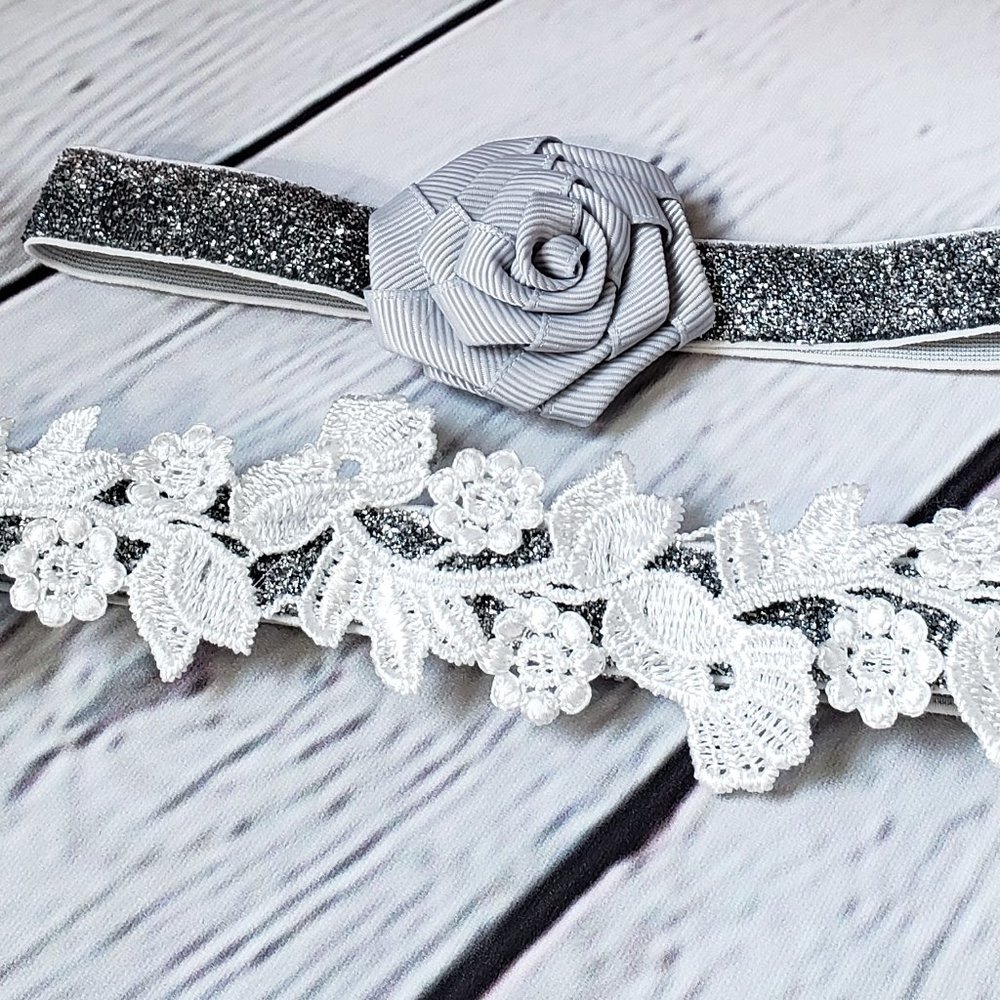 5/$25 Sale - Baby Headbands Set of 2 - Picture 3 of 5